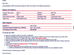 【博澳-澳大利亚】喜讯！XIN同学拿到 RMIT University录取通知信。博澳带你看澳洲