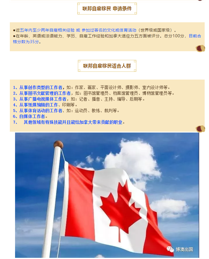 【博澳-加拿大】联邦自雇移民21个月拿枫叶卡，无惧年龄，无需英语。(图4)
