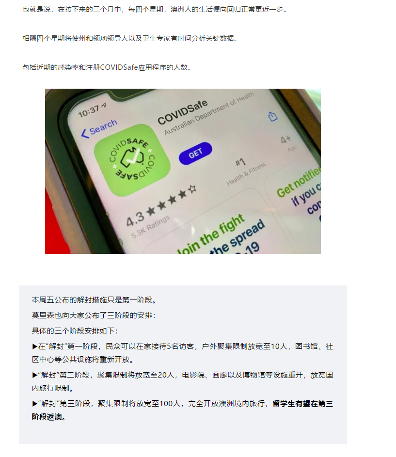 【博澳-澳大利亚】小刺激！澳洲5月11日开始逐步解封(图3)